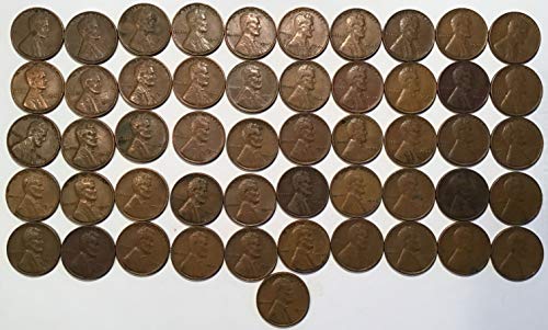 1946-Ban Lincoln Búza-Kal Penny Tekercs 50 Érme Jó Választás