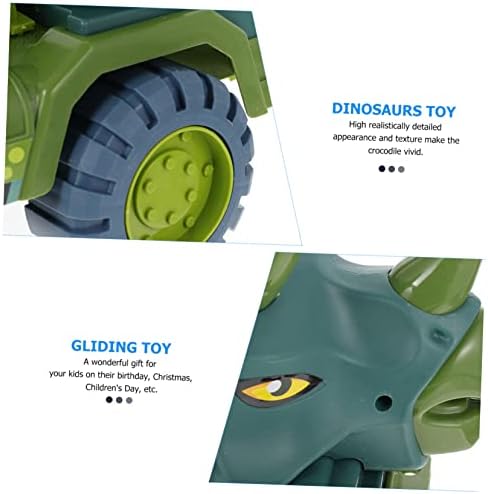 Toyvian 1 Állítsa Dinoszaurusz Vissza Autó Gyermek Játékok Húzza Játékautó Tehetetlenség Játékszer Vissza Autó Műanyag Zöld