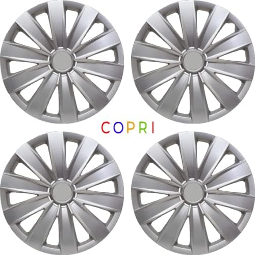 Copri Készlet 4 Kerék Fedezze 15 Coll Ezüst Dísztárcsa Snap-On Illik Audi