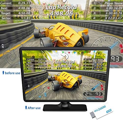 Wii, HDMI Átalakító, Wii, HDMI Adaptert, 1080P Full HD Készülék 3,5 mm-es Audio Jack&HDMI Kimenet Kompatibilis Nintendo Wii, Wii U, HDTV Monitor-Támogatja