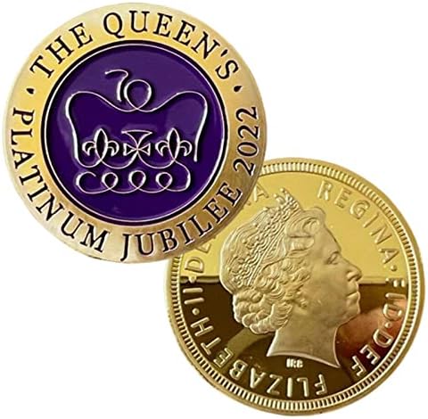 1DB Queen Elizabeth II Emlékérmék, 1952-2022 A Platina Jubileumi Királyné Uncirculated Érme, Érmék Gyűjtők Királyi, Gyűjtő Érme, Jármű