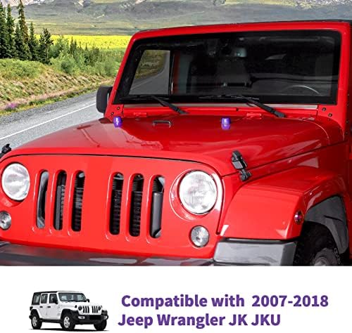 SQQP motorház Gumi Fejét Dekoráció Trim Kompatibilis 2007-2018 Jeep Wrangler JK JKU(Lila)