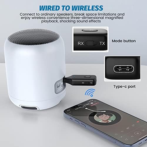 3 in 1 Bluetooth 5.1 A Vevő Adó-3,5 mm-es AUX Hardsfree Audio Adapter Játszani, Alacsony Késleltetésű, a Car Home TV Fejhallgató
