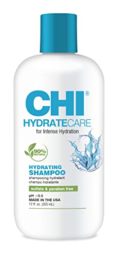 CHI HydrateCare - Hidratáló Sampon 12 fl oz - Egyenlegek Haj Nedvesség pedig Kiváló Védelmet a sérülésekkel Szemben, illetve
