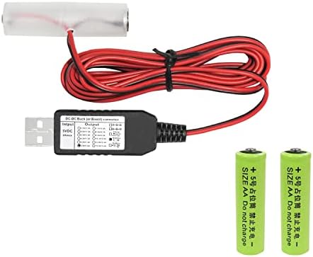 USB hálózati Átalakító DC Buck-Boost Akkumulátor Eliminator Cserélje 1 4db 1,5 V 3V 4.5 V 6V AA AAA Connect(1-AA 1,5 V)