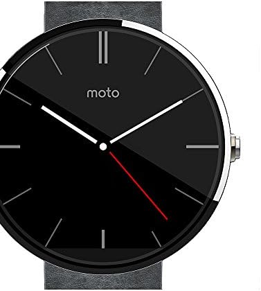 Motorola Moto 360 - Fekete Bőr Smart Óra az Android Készülékek (Felújított)