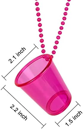 GOOCHOO Lövés Üveg Gyöngyös Nyaklánc, 12 Csomag Fesztivál-Felvonulás Díszítéssel (Rózsaszín)