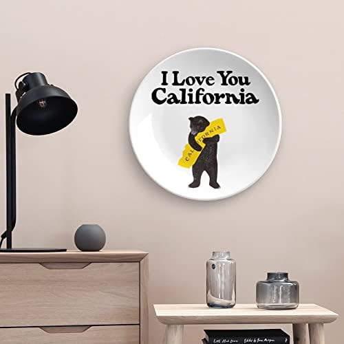 Medve Szeretem a Kaliforniai Kerámia Dekoratív tábla Display Állvány Lógó személyre Szabott Esküvő Évforduló Ünnepi Ajándékok