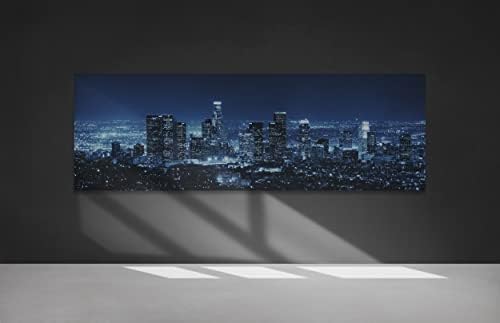 Akril Üveg Keret Modern Wall Art Los Angeles, Éjjel - Ikonikus Világ Városok Sorozat - Modern Design - Akril Wall Art -