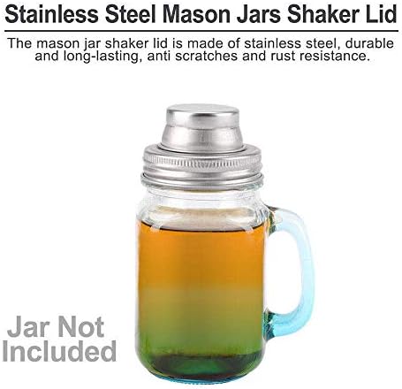 Szabadság befőttesüvegben shaker tetejét rázza, hogy állítsa be koktél fedő, rozsdamentes acél befőttesüvegben fűszer fedél (2 db)
