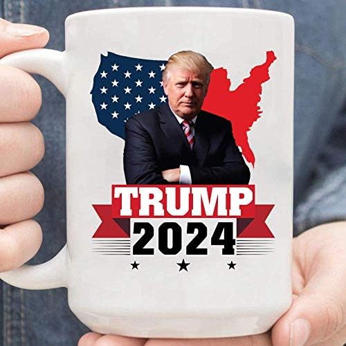 Általános Trump 2024 vé Bögre 11 Oz Fehér Kerámia vé Bögre Tea Csésze S9ZZ6Z