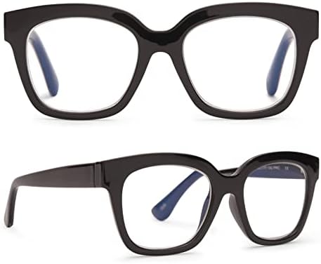 DIFF Olvasó szemüveg kék fény blokkoló, Könnyű Túlméretezett Olvasók Ava Bókokat Szemüveg Női, Fekete Colorways