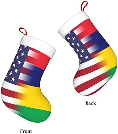 TZT Amerikai Zászlót, Mauritius Zászló Karácsonyi Harisnya, Karácsonyi Ünnep Party Ajándékok Család Ünnepi Dekoráció, 18 Colos