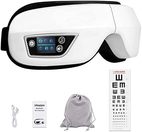 TINMICO Szem Masszírozó 6D Okos Légzsák Rezgés, szemészeti Műszer Meleg Borogatást, Bluetooth, Szem Masszázs Szemüveg Fáradtság Tok &
