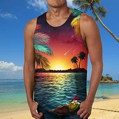 Bmisegm Nyári póló Férfi Férfi Nyári Divat Alkalmi Beach Tengerparti Digitális 3D Nyomtatott Kerek Nyakú Tunika póló a
