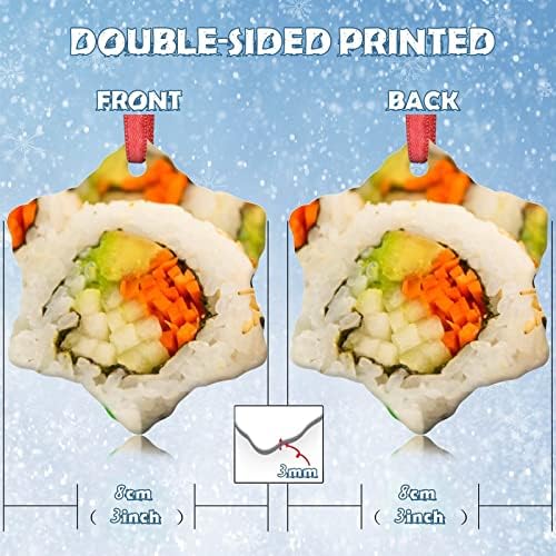 Japán Sushi, Karácsonyi Díszek Aranyos Élelmiszer Díszek Karácsonyra Fák Kerámia Kerek Személyre szabott Karácsonyi Díszek 2022 Emlék Karácsonyi