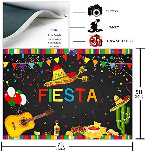 COMOPHOTO Fiesta Szülinapi Hátteret Mexikói Fiesta Témájú 1. Születésnapi Fotó Háttér 7x5ft Vinil Nyár Fiesta Luau Cinco De