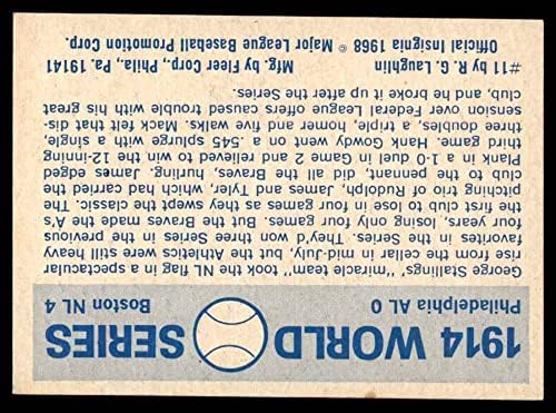 1970 Fleer World Series 11 1914 Bátrabbak vs. A Bátrabbak/Atlétika (Baseball Kártya) NM Bátrabbak/Atlétika
