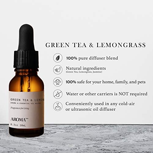 AromaTech Zöld Tea, Citromfű, mint Illat Olaj Illata Diffúzorok - 10 ml-es