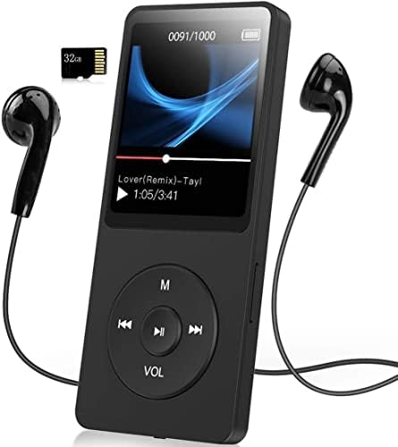 MP3 Lejátszó, Zene Lejátszó, 32 gb-os Micro SD Kártya, beépített Hangszóró/Fotó/Videó Lejátszás/FM Rádió/Hangrögzítő/E-Könyv Olvasó