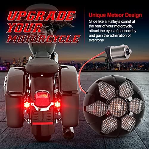 1156 LED-es Hátsó lámpa Fényt, 2 Inch Golyó Motoros Led-es irányjelző Készlet Kompatibilis a Harley Sportster Street Glide Road King Dyna Softail
