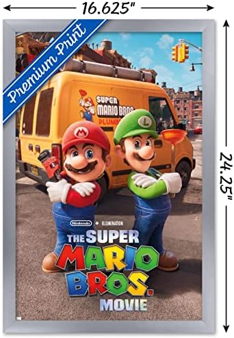 Tendenciák A Nemzetközi Super Mario Bros Film - Brooklyn Kulcs Art Fali Poszter, 22.375 x 34, Prémium keret nélküli Változat