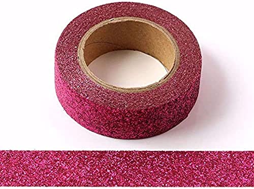 Syntego Csillogó Washi Tape Dekoratív Kézműves Öntapadó Botot, A Ragacsos, Csillogó Trim (Pink)