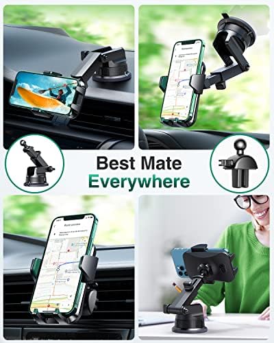 VANMASS [2023 Korszerűsített] Autó Műszerfal Telefon tartó Hegy [Super tapadókorong] - Kompatibilis iPhone 13 Pro Max 12 11