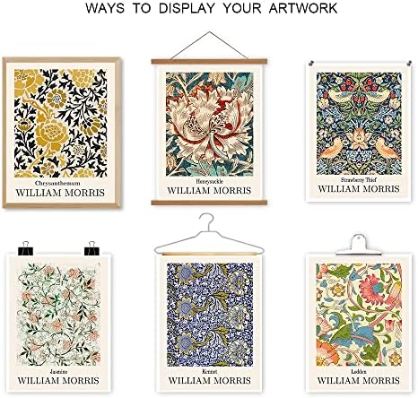 Gzcvba William Morris Botanikus Vászon Wall Art 3 Db Vintage Virág Piac Plakátok Szoba Esztétikai Virágos Nyomatok Napraforgó
