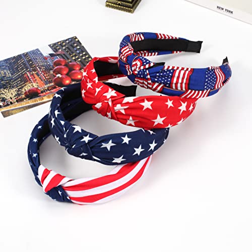 Ardorchid USA Zászló Fejpánt Amerikai Csomót Hazafias Csillagok Csíkos Függetlenség Napja Hairbands július 4-én Fejpánt Piros-Fehér-Kék