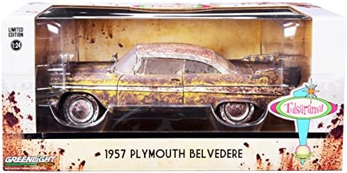 1957 Plymouth Belvedere (Kapják) A Sivatag Arany Találkoztam. Tulsa (Oklahoma) Tulsarama Földalatti Boltozat (2007) 1/24 Fröccsöntött Modell