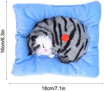Yosoo Játék Macskák, Alvó Macska Játék Élethű Interaktív Pihentető, Kényelmes Hanggal Otthoni Dekoráció(Aktív Szén Szürke macska)
