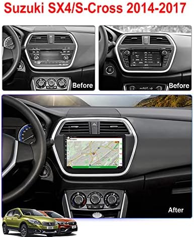 Bestycar 9 Android Autó Sztereó Rádió Suzuki SX4 S-Cross 2014-2017 Octa-Core Android 10.0 Érintőképernyős Fejegység támogatja a GPS Navigációs