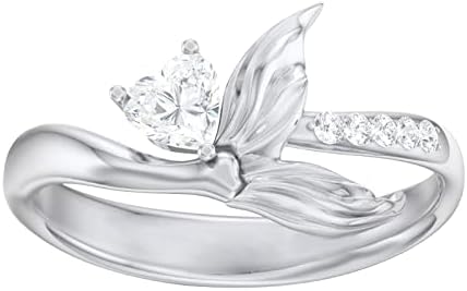 2023 Új Szerelem, Szív Alakú Cirkónium-Oxid Fishtail Gyűrű Microinlaid Gyémánt Ajándék Cirkon Személyre Szabott Női Gyűrű, Ékszerek,