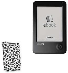 BoxWave Esetében Elonexen 6 eInk eBook Olvasó 621EB (a bíróság által BoxWave) - Snow Leopárd, Plüss SlipSuit, Állat Leopárdmintás Párnázott,