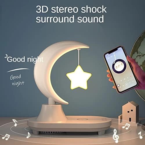 XBWEI 3 in 1 Led-es Éjjeli Romantikus Bluetooth Hangszóró Színes Éjszakai Fény Telefon Vezeték nélküli Töltés Töltő Állvány