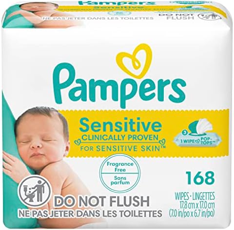 Pampers Törlőkendő Érzékeny Parfüm Ingyenes 2X Pop-Top Csomag 168 Szám