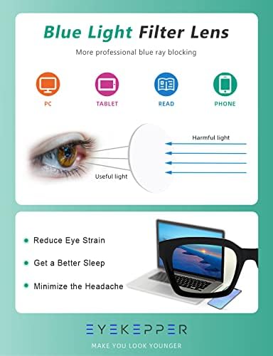 Eyekepper 4 Csomag Női Olvasó Szemüveg - Nagyméretű Szögletes Design Olvasó Szemüveget a Nők