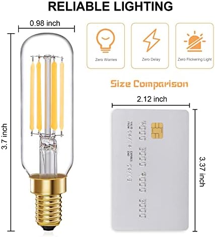 TIANSHQ E12 LED Izzó T6 Szabályozható T25 Gyertyatartót Izzó 6W Egyenlő 60 Watt Edison Izzók Nappali 4000K Izzók 6 Csomag Csillár,Mennyezeti