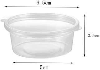 USAMILY 1.7 Gramm Mini Műanyag Eldobható Megvastagodott Csésze Csatolt Légmentes Csuklós Fedél Szósz, Minták, Fűszer, Élelmiszer Tárolására,