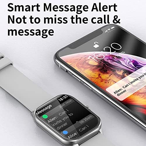 Qonioi Intelligens Karóra Támogatja a Bluetooth Hív, 1.9 Hüvelyk Smartwatch az Android, illetve iOS Telefonok Fitness Felvétel pulzusszám Aludni