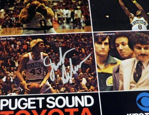 1978-79 NBA-Bajnok Seattle Supersonics Dedikált 17x22 Poszter, Fotó, 9 Összesen Aláírás Beleértve Fred Brown & Lenny Wilkens MCS Holo 51047