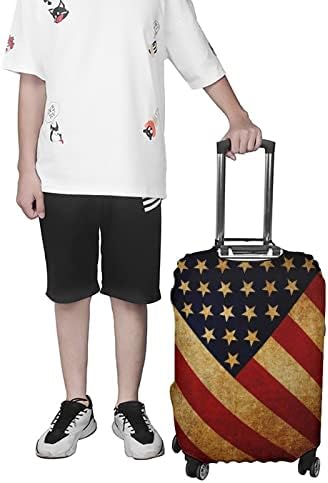 Régi Zászló USA Vicces Utazási Csomagtér Fedél Rugalmas Anti-Semmiből Bőrönd Mosható Poggyász Protector