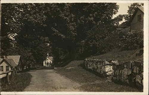 High Street Griswoldville, Massachusetts MA az Eredeti, Antik Képeslap