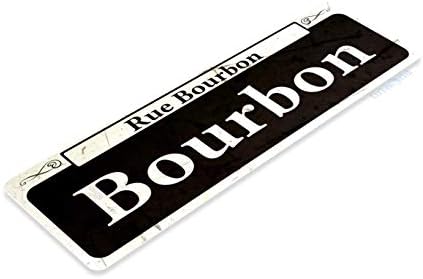 Tinworld Adóazonosító Jel Bourbon Rusztikus Utca Fém Tábla Dekoráció New Orleans-I Boltban, Piacon Francia Negyed A866