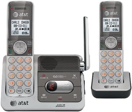 Az AT&T CL82201 DECT 6.0 Vezeték nélküli Telefon, Ezüst/Szürke, 2 Kézibeszélő