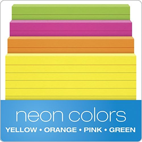 Oxford Neon Index Kártya, 4 x 6, Kimondta, Vegyes Színek, Pack (99755EE)