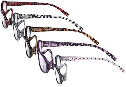 Eyekepper 5 Csomag olvasószemüveget Kis Lencse a Nők - Aranyos Női Olvasók Pöttyös Karok +0.75