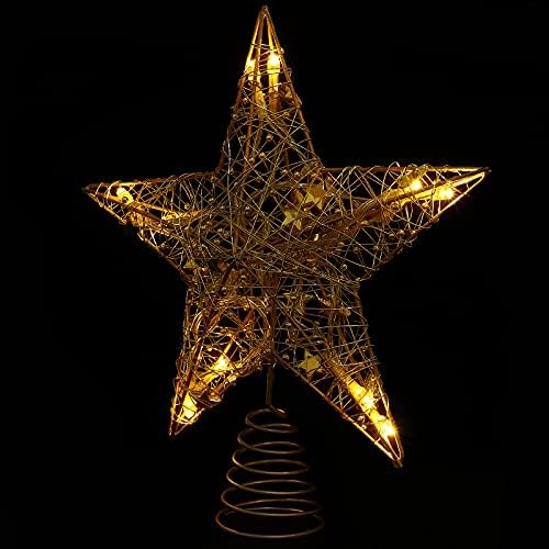 DOITOOL 1db karácsonyfa Topper Világító Csillag Alakú fa tetején Dekoráció Otthon PartyChristmas Dekoráció, Kültéri Dekoráció, Karácsonyi