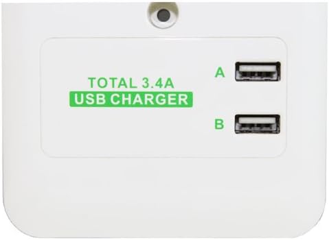 RND Fal erőmű magában foglalja a 3 AC Csatlakozók, 2 USB port (3.4 összesen) a Túlfeszültség iPhone, iPad, Samsung, LG, HTC, Moto,